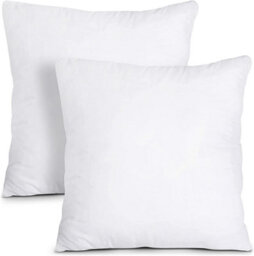 "Lancashire Textiles 22"" X 22"" (55Cm X 55Cm) 8 Pack Polycotton Casing Hollowfibre Filling Cushion Pads"