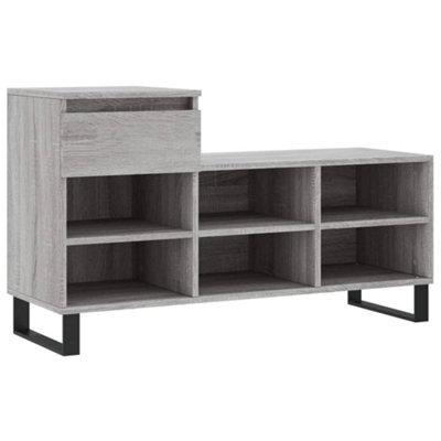 Berkfield Modern Shoe Cabinet Grey Sonoma 102X36X60 Cm Engineered Wood
