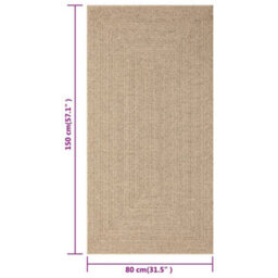 Walplus Rug Zizur 80X150 Cm Jute Look Indoor And Outdoor - thumbnail 8