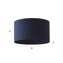 Valuelights Reni Navy Fabric Drum Ceiling Lamp Shade (D)35Cm - thumbnail 8