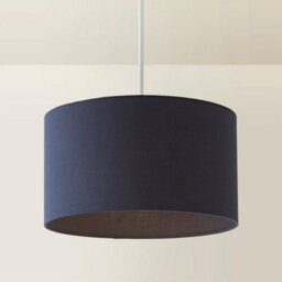 Valuelights Reni Navy Fabric Drum Ceiling Lamp Shade (D)35Cm - thumbnail 3
