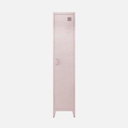 Sweeek - Set Of 3 Metal Cabinets/lockers With 4 Storage Compartments Industrial-Style Soho Pink 38X38X180 Cm - thumbnail 3