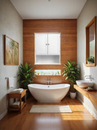 LEDREM Bathroom Wall Cabinet, Wall-Mounted Bathroom Storage Cabinet, With Adjustable Shelf, Double Shutter Doors And Open Shelf, White - thumbnail 3