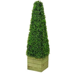 Artificial Pyramid Tree 3Ft Single Decorative Faux Topiary Plant For Indoor Outdoor Garden Patio Or Entrance Display - thumbnail 1
