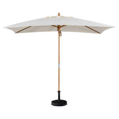 Kratos 3M X 2M Wooden Parasol In Beige - image 1