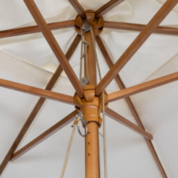 Kratos 3M X 2M Wooden Parasol In Beige - thumbnail 4