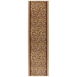 Bravich Hard Wearing Hessian Backed Stair Runner Kitchen Mat - Texas Leopard Print - 60X900Cm (2'x30') - thumbnail 5