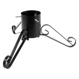 Harbour Housewares Scroll Real Christmas Tree Stand - Small Metal Live Xmas Tree Holder With Water Holder Adjustable Trunk Support - thumbnail 1