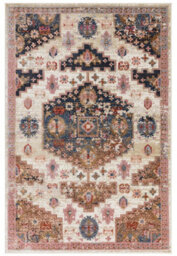 Traditional Beige Persian Bordered Geometric Easy To Clean Rug For Dining Room Bedroom & Living Room-155Cm X 230Cm - thumbnail 6