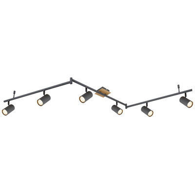 Luminosa Lighting Luminosa Robby Ceiling Spotlight Bar Graphite 6X Gu10 - image 1