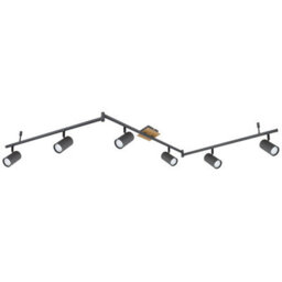 Luminosa Lighting Luminosa Robby Ceiling Spotlight Bar Graphite 6X Gu10 - thumbnail 2