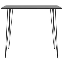 Berkfield Modern 5 Piece Bar Set Black And Grey - thumbnail 3