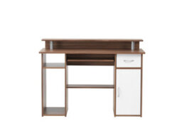 Alphason Albany Desk With 1 Drawer And 1 Door In Walnut White - thumbnail 6