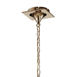 Luminosa Lighting Luminosa Mara Pendant 2 Tier 8 Light E14, French Gold With Ivory White Shades - thumbnail 3