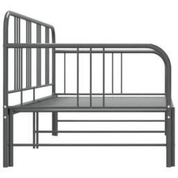 Vidaxl Pull-Out Sofa Bed Frame Without Mattress Grey Metal 90X200 Cm - thumbnail 4