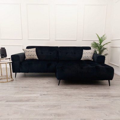Stratus Interiors Oslo Open Plan L Shape Velvet Cinema Sofa - 3 Piece - image 1