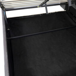 Abrihome Grey Velvet L-Shaped Hydraulic Daybed With Led & Usb Charging, 4Ft6 Double - thumbnail 7