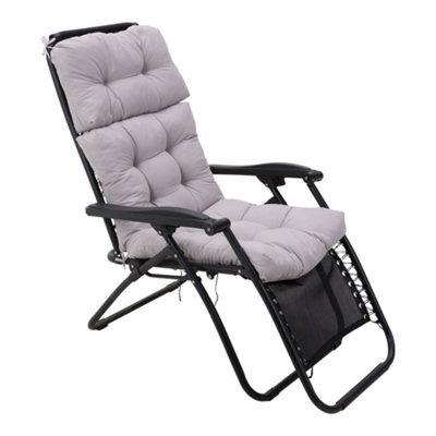 Living And Home Garden Bench Recliner Chair Swing Chair Seat Pad Cushion Sunlounger Cushion For Indoor Outdoor,grey - image 1