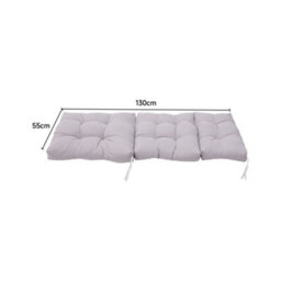 Living And Home Garden Bench Recliner Chair Swing Chair Seat Pad Cushion Sunlounger Cushion For Indoor Outdoor,grey - thumbnail 6