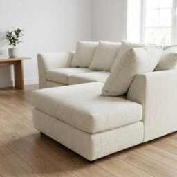 Abakus Direct Harriet Boucle Fabric Right Facing Corner Sofa In Cream - thumbnail 7