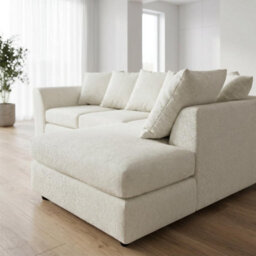 Abakus Direct Harriet Boucle Fabric Right Facing Corner Sofa In Cream - thumbnail 6