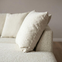 Abakus Direct Harriet Boucle Fabric Right Facing Corner Sofa In Cream - thumbnail 4