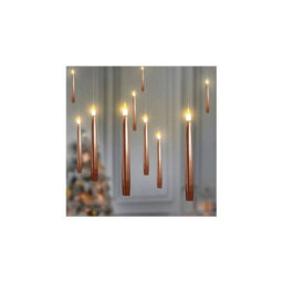 Premier Decorations Premier - 15Cm Rose Gold Floating Candle With On-Off Remote, 10 Piece - thumbnail 3