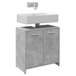Walplus Bathroom Sink Cabinet Concrete Grey 60X33X60 Cm Engineered Wood