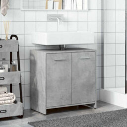 Walplus Bathroom Sink Cabinet Concrete Grey 60X33X60 Cm Engineered Wood - thumbnail 3