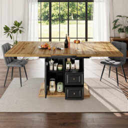Matteo Extendable Black Mdf Dining Table - 110-140Cm - thumbnail 4