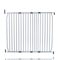 Safetots Screw Fit Metal Baby Gate, Grey, 120Cm - 130Cm