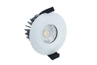 Luminosa Lighting Luminosa Led Low Profile Ip65 Fire Rated Downlight Recessed Spotlight 6W 4000K 440Lm Dimmable Matt White Ip65 - image 1