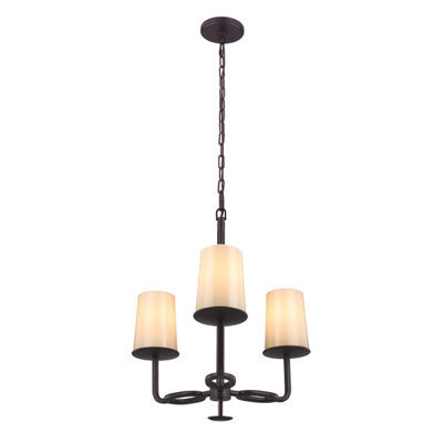 Luminosa Lighting Elstead Huntley Multi Arm Chandelier 3 Light Bronze Finish, E27