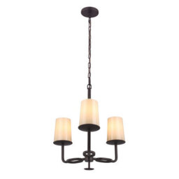 Luminosa Lighting Elstead Huntley Multi Arm Chandelier 3 Light Bronze Finish, E27