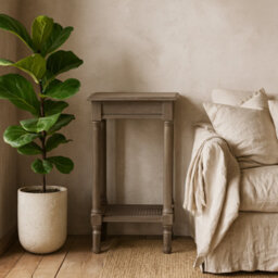 Wyld Haus Laurelbrook Rattan Collection Small Side Table, Grey - thumbnail 2
