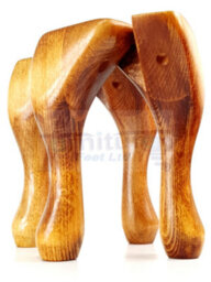 L&F Queen Anne Wooden Legs 200mm High Set Of 4 Medium Oak Wash Furniture Feet Settee Chairs  Sofas Footstools (Self Fixed) - thumbnail 6