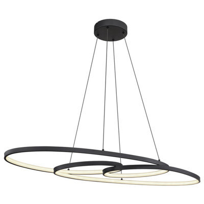 Luminosa Lighting Luminosa Spira Pendant Ceiling Light Matt Black 2X Led 2700-6500K - image 1