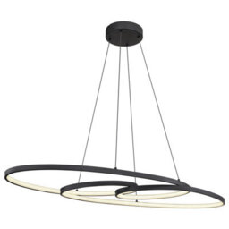 Luminosa Lighting Luminosa Spira Pendant Ceiling Light Matt Black 2X Led 2700-6500K