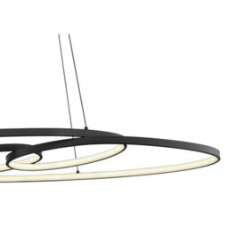 Luminosa Lighting Luminosa Spira Pendant Ceiling Light Matt Black 2X Led 2700-6500K - thumbnail 4