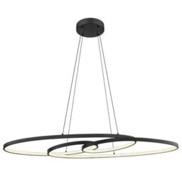 Luminosa Lighting Luminosa Spira Pendant Ceiling Light Matt Black 2X Led 2700-6500K - thumbnail 3