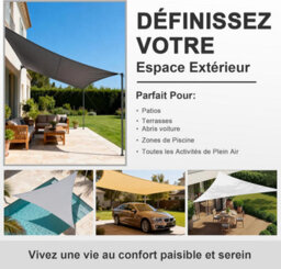 Grey 3X4M Rectangular Shade Sail 95% Uv Protection Waterproof - thumbnail 5