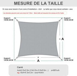 Grey 3X4M Rectangular Shade Sail 95% Uv Protection Waterproof - thumbnail 4