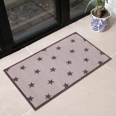 Artsy Doormats Brown Stars Indoor Washable Doormat - image 1