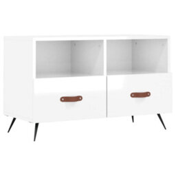 Berkfield Tv Cabinet High Gloss White 80X36X50 Cm Engineered Wood - thumbnail 2