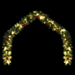 Walplus Christmas Garland Decorated With Baubles And Led Lights 10 M - thumbnail 4