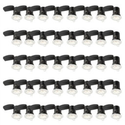 First Choice Lighting Set Of 40 Fire Rated Downlights - White Fixed Gu10 Recessed Downlights - thumbnail 1