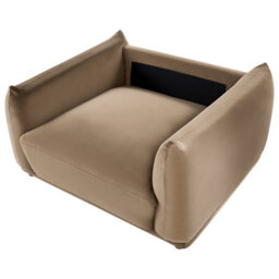 Beliani Modern Armchair Jubek Velvet Brown - thumbnail 7