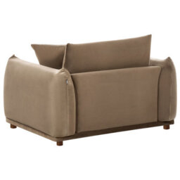 Beliani Modern Armchair Jubek Velvet Brown - thumbnail 5