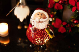 Christmas Garden Metal Ornament Silhouette Led Santa Light Xmas Decoration 30Cm - thumbnail 6