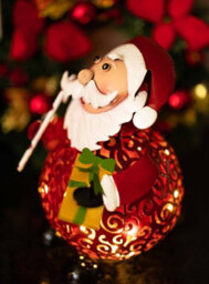 Christmas Garden Metal Ornament Silhouette Led Santa Light Xmas Decoration 30Cm - thumbnail 3